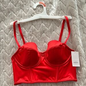 NWT Auden Red Bra with Underwire and Adjustable straps
